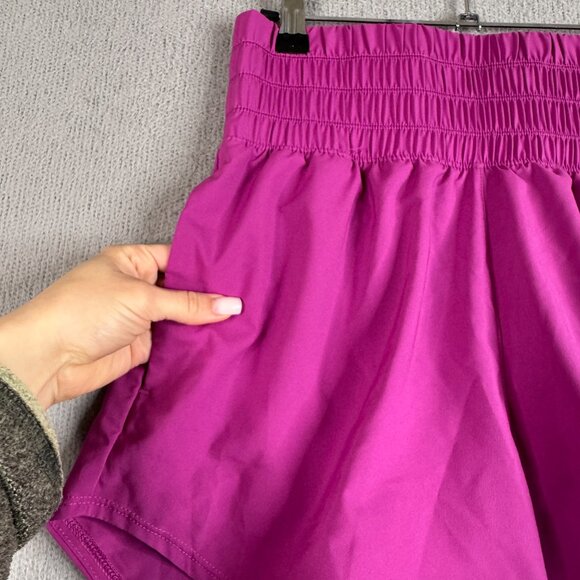 Nike Dri-Fit Short Women Small Pink Ultra High Waisted  3" Brief Lined Running - Picture 3 of 10